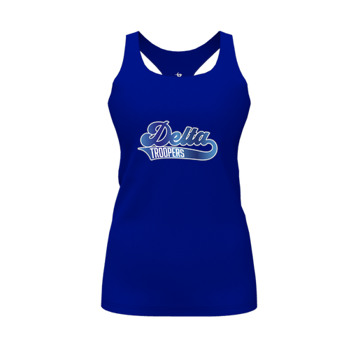 [FT0TRBRY-FYS-LOGO2] Decker Racerback Tank Top (Female Youth S, Royal, Logo 2)