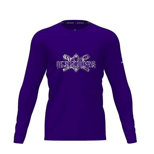 [CUS-DRIF-TEES-PER-CNK-LSL-PUR-YXS-LOGO1] Dri Fit Performance T-Shirt (Youth XS, Purple, Logo 1, Long Sleeve)