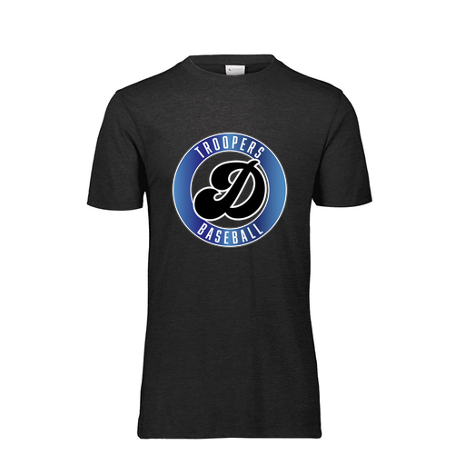 [FTSCUBBK-YS-LOGO3] Decker Youth Tri-Blend T-Shirt - Short Sleeve (Youth S, Black, Logo 3)