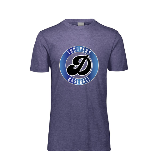 [FTSCUBNV-YS-LOGO3] Decker Youth Tri-Blend T-Shirt - Short Sleeve (Youth S, Navy, Logo 3)