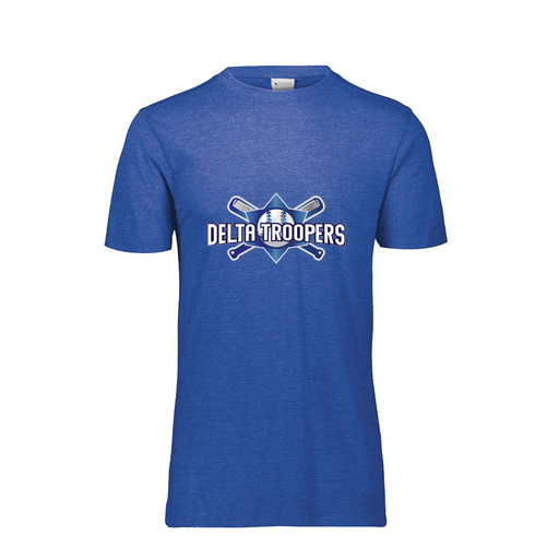 [FTSCUBRY-YS-LOGO1] Decker Youth Tri-Blend T-Shirt - Short Sleeve (Youth S, Royal, Logo 1)