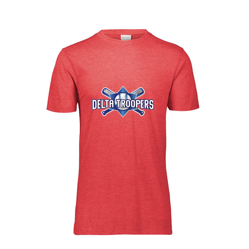 [FTSCUBRD-YS-LOGO1] Decker Youth Tri-Blend T-Shirt - Short Sleeve (Youth S, Red, Logo 1)