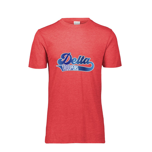 [FTSCUBRD-YS-LOGO2] Decker Youth Tri-Blend T-Shirt - Short Sleeve (Youth S, Red, Logo 2)