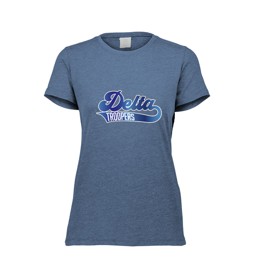 [FTSCUBNV-FAXS-LOGO2] Decker Women's Tri-Blend T-Shirt - Short Sleeve (Female Adult XS, Navy, Logo 2)