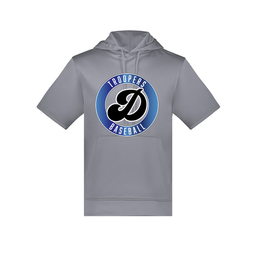 [6871.059.S-LOGO3] Men's Dri Fit Short Sleeve Hoodie (Adult S, Gray, Logo 3)