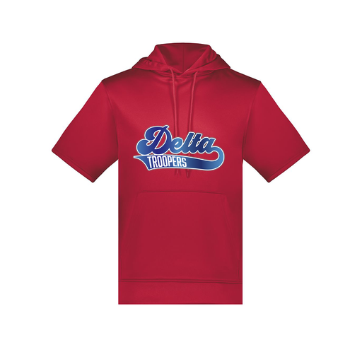 [6871.083.S-LOGO2] Men's Dri Fit Short Sleeve Hoodie (Adult S, Red, Logo 2)