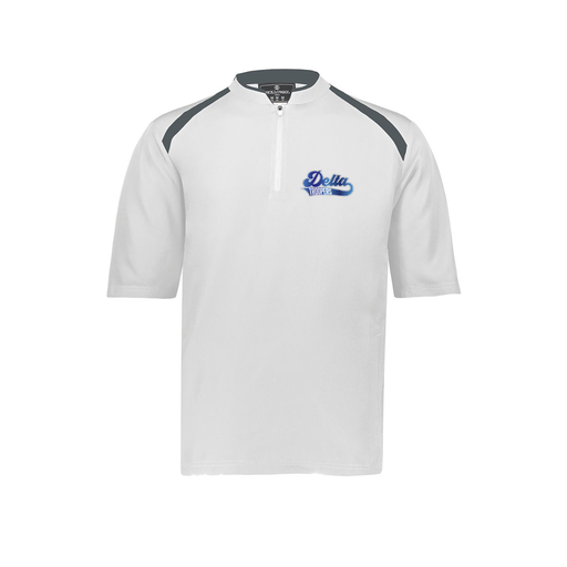 [229581-AS-WHT-LOGO2] Men's Dugout Short Sleeve Pullover (Adult S, White, Logo 2)