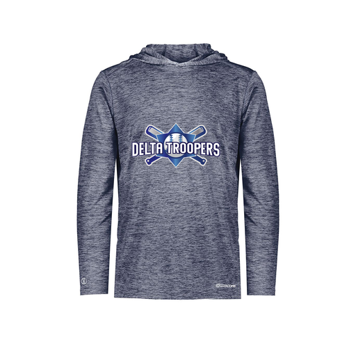 [FOLHCGNV-AS-LOGO1] Decker Men's Charge Hoodie (Adult S, Navy, Logo 1)