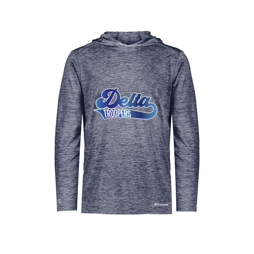 [FOLHCGNV-YS-LOGO2] Decker Youth Charge Hoodie (Youth S, Navy, Logo 2)