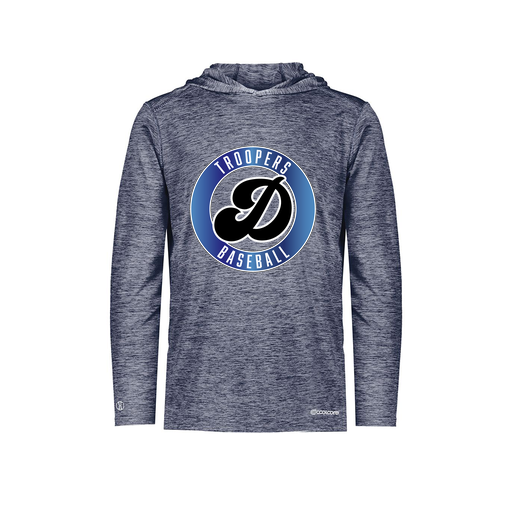 [FOLHCGNV-YS-LOGO3] Decker Youth Charge Hoodie (Youth S, Navy, Logo 3)