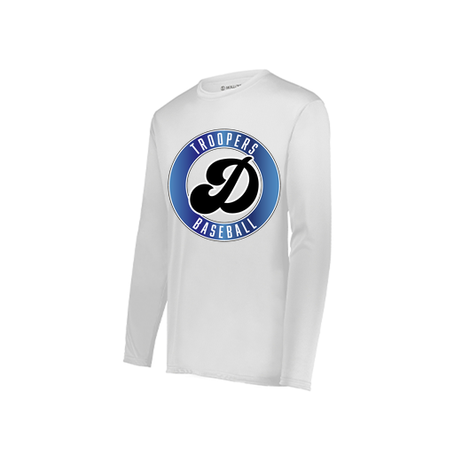 [222822.005.XS-LOGO3] Men's LS Smooth Sport Shirt (Adult XS, White, Logo 3)