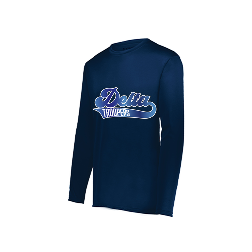 [222822.065.XS-LOGO2] Men's LS Smooth Sport Shirt (Adult XS, Navy, Logo 2)