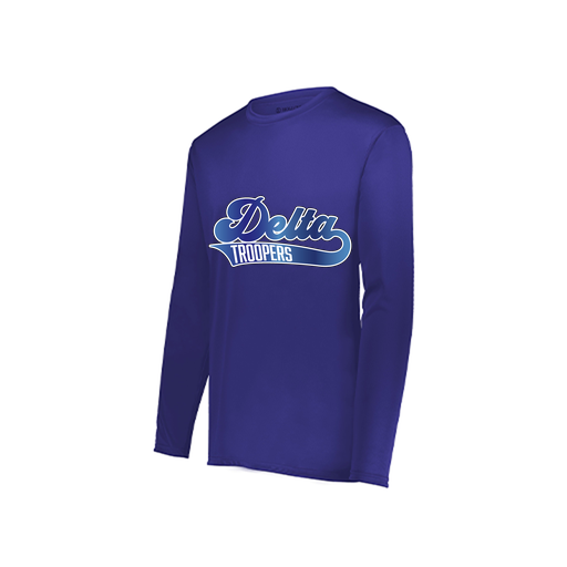 [222822.747.XS-LOGO2] Men's LS Smooth Sport Shirt (Adult XS, Purple, Logo 2)