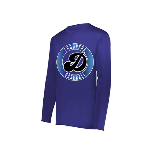 [222822.747.XS-LOGO3] Men's LS Smooth Sport Shirt (Adult XS, Purple, Logo 3)