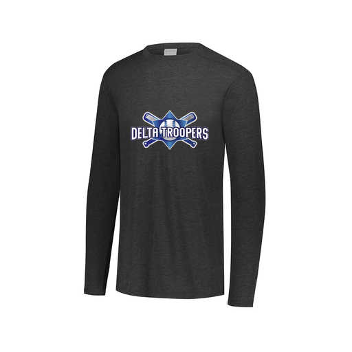 [FTLCUBBK-AXS-LOGO1] Decker Men's Tri-Blend T-Shirt - Long Sleeve (Adult XS, Black, Logo 1)