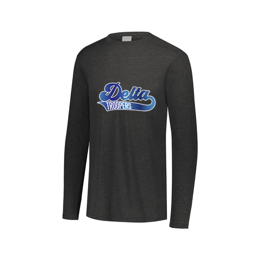 [FTLCUBBK-AXS-LOGO2] Decker Men's Tri-Blend T-Shirt - Long Sleeve (Adult XS, Black, Logo 2)