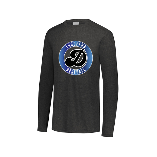 [FTLCUBBK-AXS-LOGO3] Decker Men's Tri-Blend T-Shirt - Long Sleeve (Adult XS, Black, Logo 3)