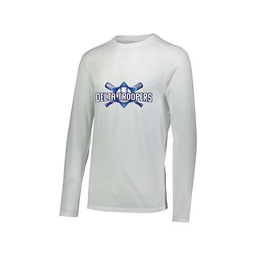 [FTLCUBWH-AXS-LOGO1] Decker Men's Tri-Blend T-Shirt - Long Sleeve (Adult XS, White, Logo 1)