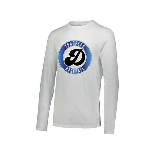 [FTLCUBWH-AXS-LOGO3] Decker Men's Tri-Blend T-Shirt - Long Sleeve (Adult XS, White, Logo 3)