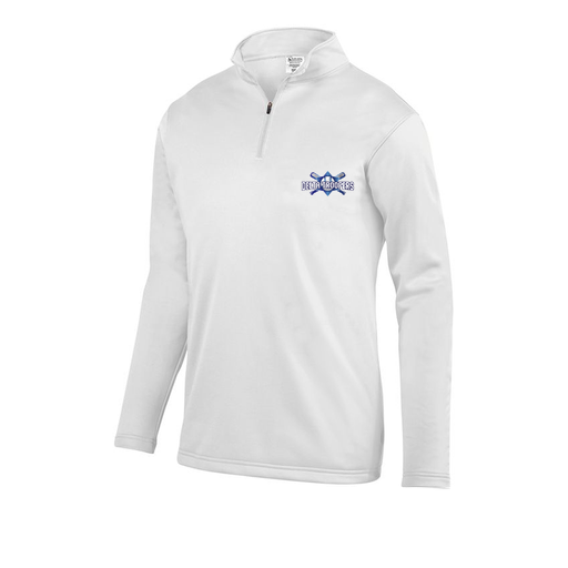 [FOLQFFWH-AS-LOGO1] Decker Men's FlexFleece 1/4 Zip (Adult S, White, Logo 1)