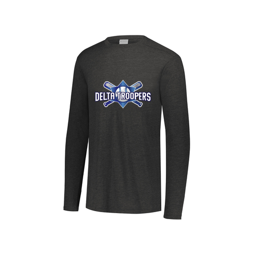 [FTLCUBBK-YS-LOGO1] Decker Youth Tri-Blend T-Shirt - Long Sleeve (Youth S, Black, Logo 1)