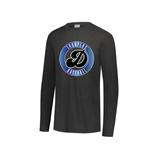[FTLCUBBK-YS-LOGO3] Decker Youth Tri-Blend T-Shirt - Long Sleeve (Youth S, Black, Logo 3)