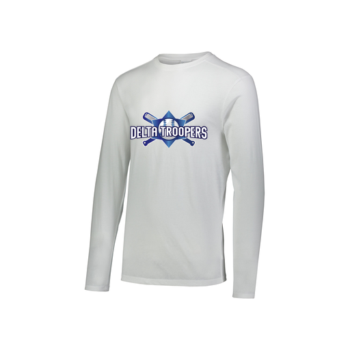 [FTLCUBWH-YS-LOGO1] Decker Youth Tri-Blend T-Shirt - Long Sleeve (Youth S, White, Logo 1)