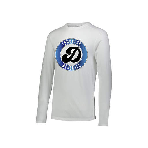 [FTLCUBWH-YS-LOGO3] Decker Youth Tri-Blend T-Shirt - Long Sleeve (Youth S, White, Logo 3)