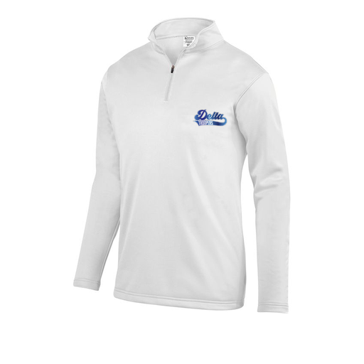 [FOLQFFWH-YS-LOGO2] Decker Youth FlexFleece 1/4 Zip (Youth S, White, Logo 2)